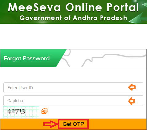 Meeseva पासवर्ड भूल जाते हैं