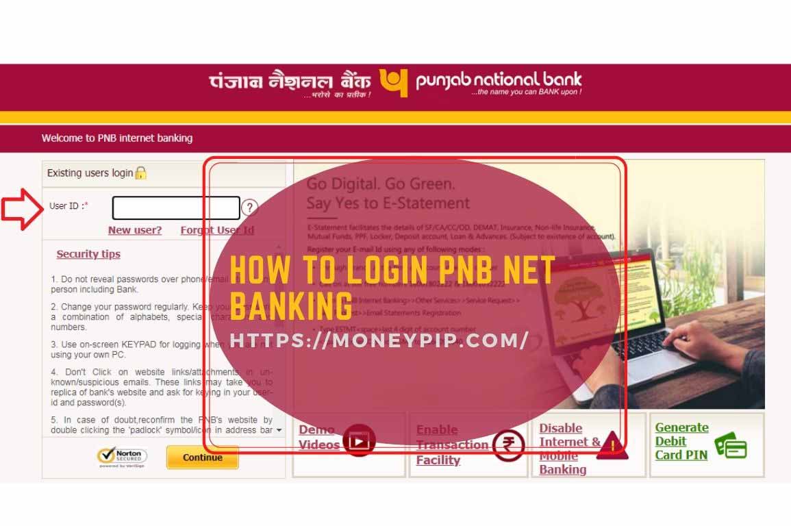 HOW TO LOGIN PNB NET BANKING
