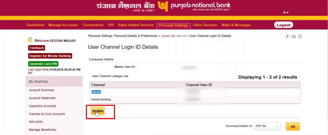 How To Change PNB Net Banking UserID Pnb Netbanking MoneyPiP