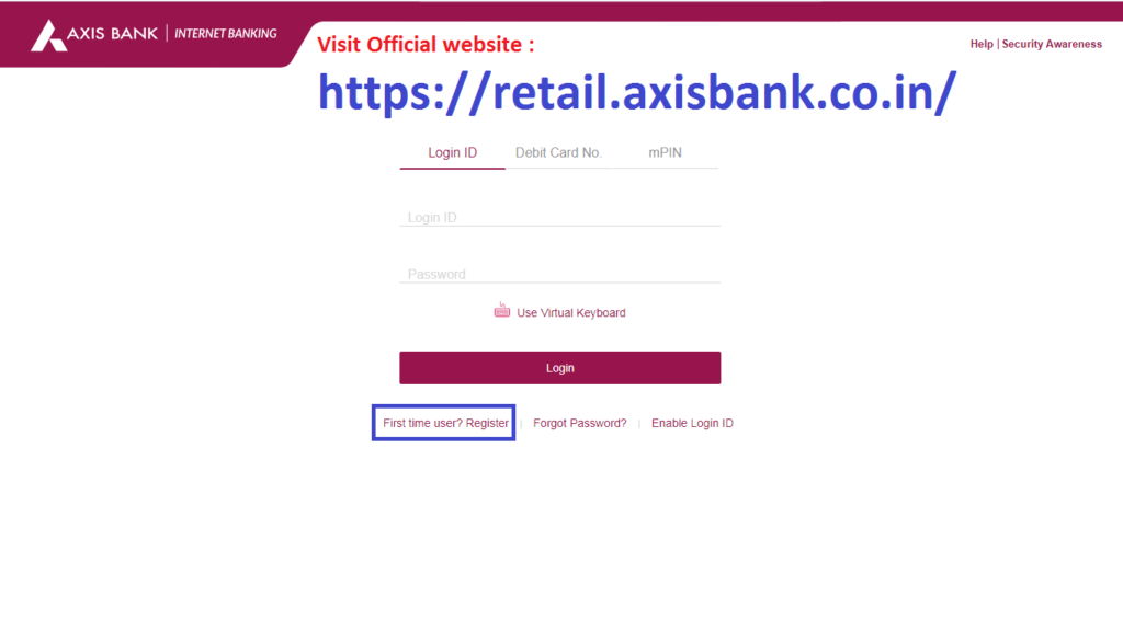 Axis Net Banking Register 2