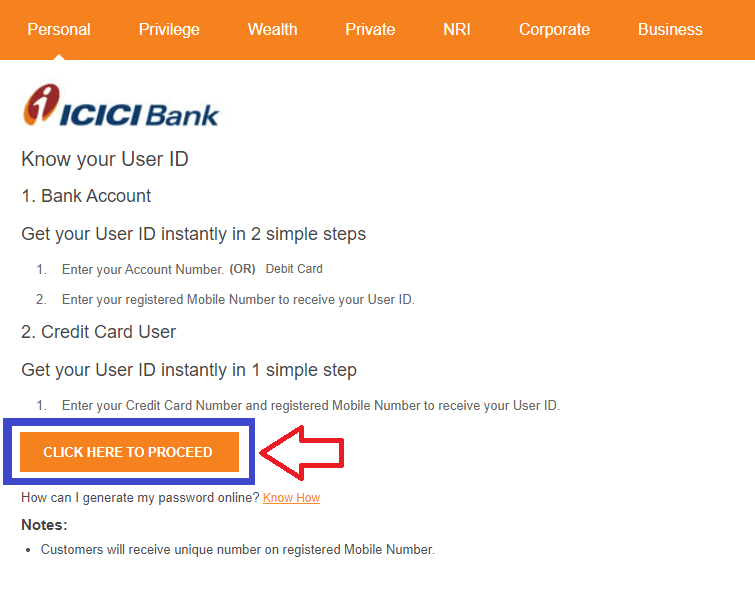 ICICI Internet Banking Reg 3