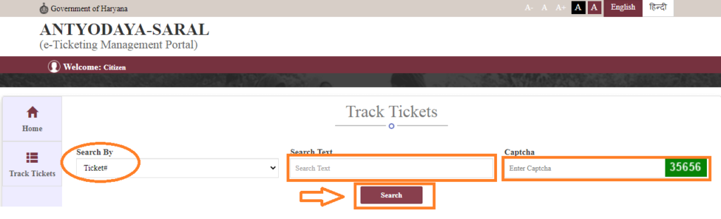Track-Ticket Online in Saral Haryana